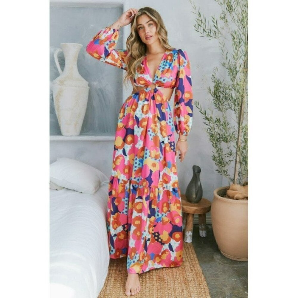 St. Tropez Floral Vacation Maxi Dress - Picture 6 of 9